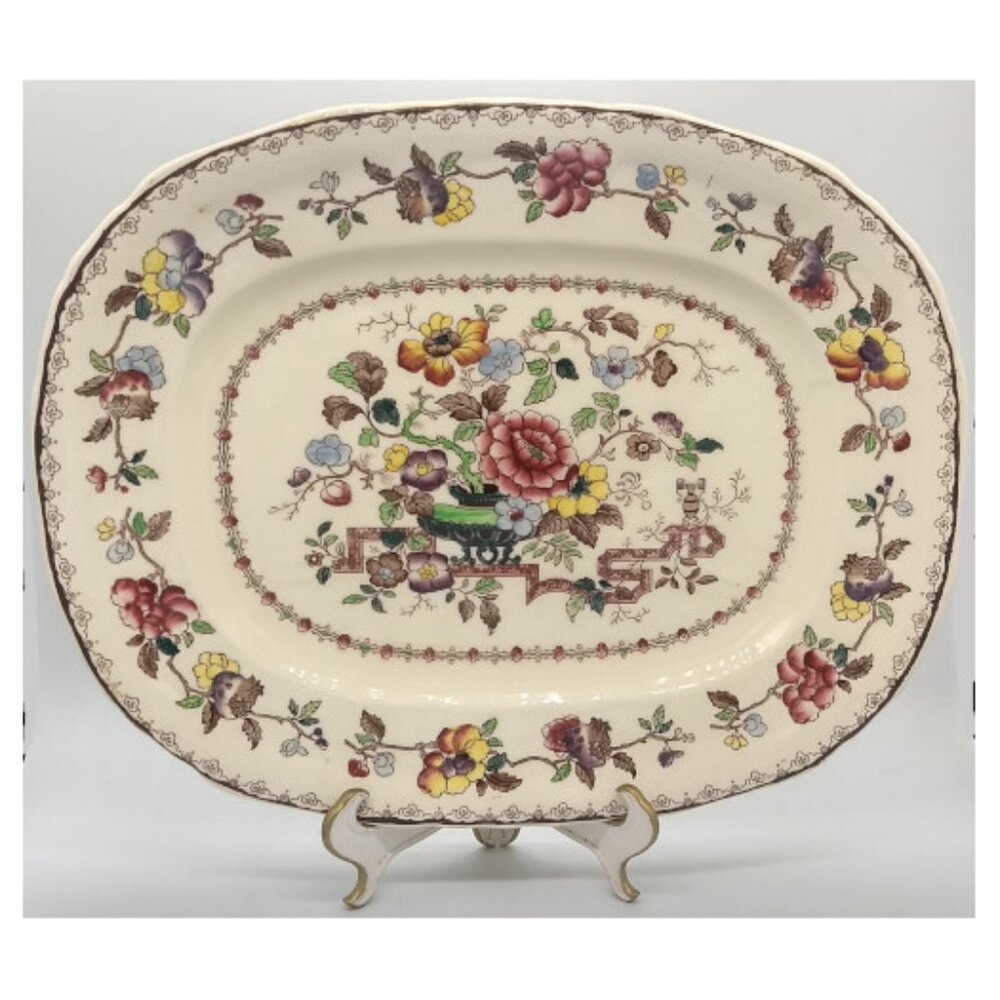 Ironstone Serving Platter - Nabob Design - Mason